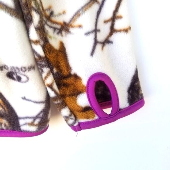 MOSSY OAK Fleece Half ZIP UP JACKET. SIZE S, 4-6 - Picture 4 of 14